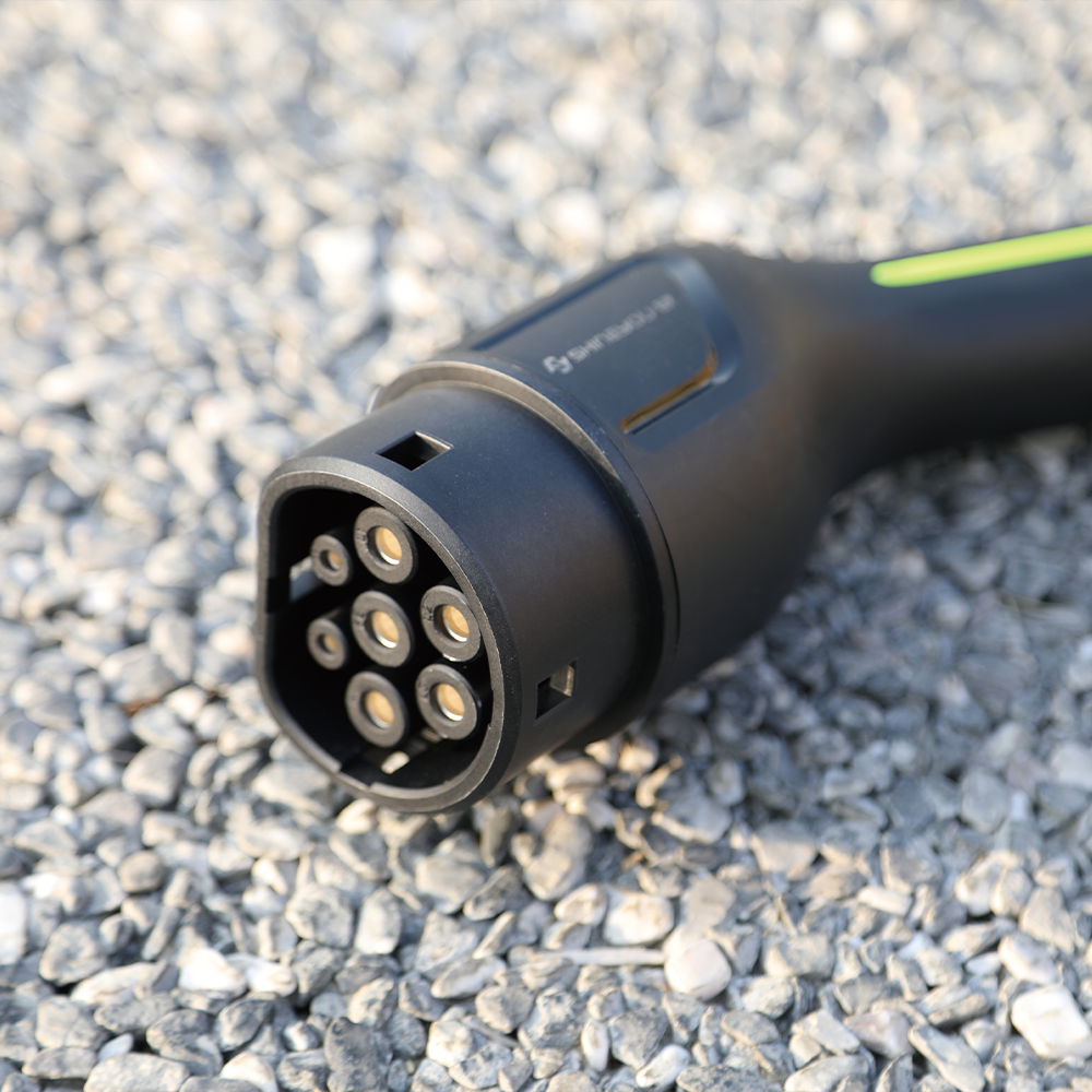 Close-up of the Type 2 vehicle connector